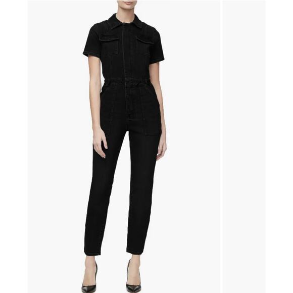 Good American Fit For Success Jean Jumpsuit Size Large NWT - Picture 4 of 5